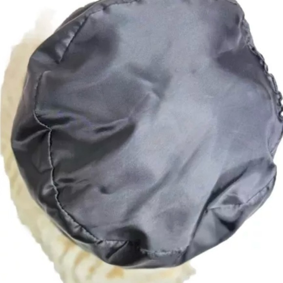 Vintage Ben Berger Womens Hat Luxury Collection Faux Fur Tan Brown Chevron Print - Picture 8 of 12